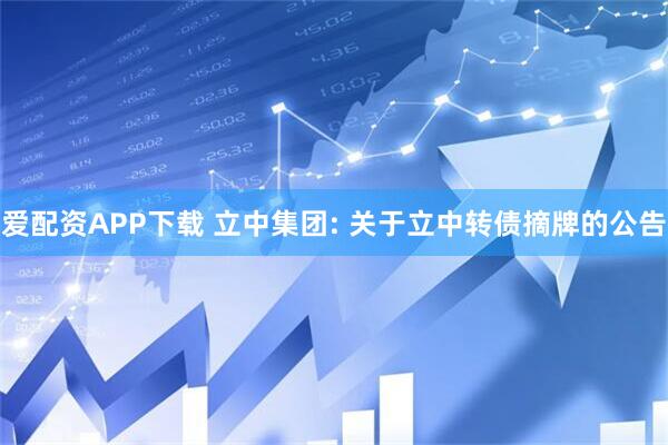 爱配资APP下载 立中集团: 关于立中转债摘牌的公告